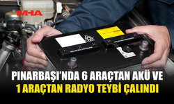 PINARBAŞI’NDA GARAJDAN ARAÇ AKÜLERİ VE RADYO TEYBİ ÇALINDI