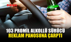 ALKOLLÜ SÜRÜCÜ GURME MARKET ÖNÜNDE KAZA YAPTI