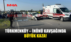 TÜRKMENKÖY – İNÖNÜ YOL KAVŞAĞINDA  TRAFİK KAZASI MEYDANA GELDİ!