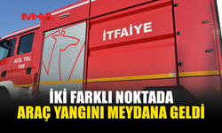 İKİ AYRI YERDE ARAÇ YANGINI…