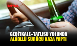 GEÇİTKALE–TATLISU ANAYOLU’NDA ARAÇ TAKLA ATTI