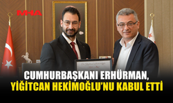 CUMHURBAŞKANI TUFAN ERHÜRMAN, MİLLİ ATLET YİĞİTCAN HEKİMOĞLU İLE GÖRÜŞTÜ