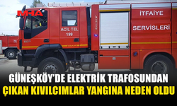 GÜNEŞKÖY'DE TRAFODAN ÇIKAN KIVILCIM YANGINA NEDEN OLDU
