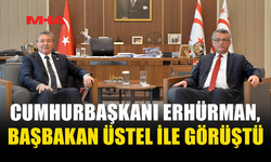 CUMHURBAŞKANI ERHÜRMAN BAŞBAKAN ÜSTEL’İ KABUL ETTİ