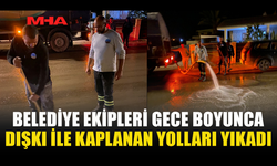 DIŞKI SAÇILAN YOLLAR GECE BOYUNCA TEMİZLENDİ