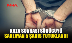 GİRNE'DE KAZA SONRASI SÜRÜCÜYÜ SAKLAYAN 5 ŞAHIS TUTUKLANDI