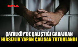 GARAJ ÇALIŞANI ARAÇ PARÇALARINI ÇALDI, YAKALANDI