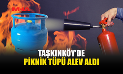 TAŞKINKÖY’DE PİKNİK TÜPÜ YANGINA NEDEN OLDU