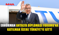 KKTC CUMHURBAŞKANI ERHÜRMAN TÜRKİYE’YE GİTTİ