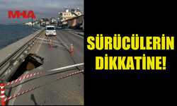 ECEVİT CADDESİ’NDE YOL ÇÖKTÜ