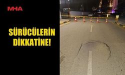 LEFKOŞA’DA YOL ÇÖKMESİ: ATATÜRK CADDESİ TRAFİĞE KAPATILDI