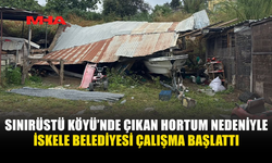 SINIRÜSTÜ KÖYÜ’NDE HORTUM EVLERDE HASARA YOL AÇTI: İSKELE BELEDİYESİ HAREKETE GEÇTİ