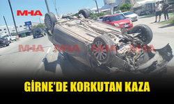 GİRNE'DE HATALI ŞERİT DEĞİŞİMİ KAZAYA NEDEN OLDU