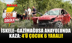 İSKELE–GAZİMAĞUSA ANAYOLUNDA KAZA!