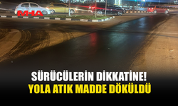 GÖNYELİ AĞILLAR ÇEMBERİ BÖLGESİNDE YOLA ATIK MADDE DÖKÜLDÜ