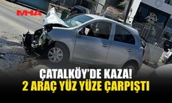 ÇATALKÖY YOLUNDA 2 ARAÇ YÜZ YÜZE ÇARPIŞTI: 3 YARALI
