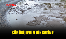 İSKELE-KARPAZ YOLUNDA YAĞIŞ NEDENİYLE SU BİRİKİNTİLERİ OLUŞTU