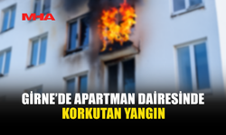 GİRNE’DE APARTMAN DAİRESİ ALEVLERE TESLİM OLDU