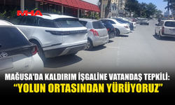 MAĞUSA’DA KALDIRIM İŞGALİ: YAYALAR YOLDA YÜRÜMEK ZORUNDA KALIYOR