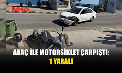 GEMİKONAĞI’NDA ARAÇ İLE MOTORSİKLET ÇARPIŞTI: 1 YARALI