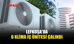 LEFKOŞA'DA İŞLETMENİN ÖNÜNDEKİ KLİMALAR ÇALINDI