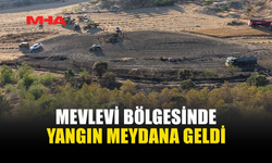 MEVLEVİ BÖLGESİNDE YANGIN...