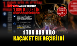 HASPOLAT’TA 1 TON 889 KİLO KAÇAK ET ELE GEÇİRİLDİ