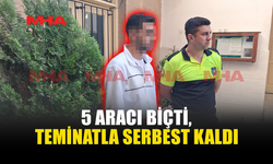 5 ARACA ÇARPTI, TEMİNATLA SERBEST KALDI