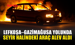 İNÖNÜ KAVŞAĞI’NDA SEYİR HALİNDEKİ ARAÇ YANDI
