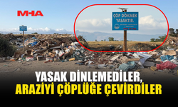 ATLILAR-YILDIRIM ARASINDAKİ ARAZİ ÇÖPLÜĞE DÖNDÜ