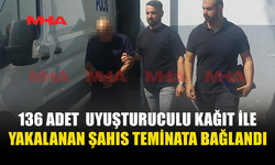 SENTETİK KANNABİNOİD İÇEREN KAĞITLAR İLE YAKALANMIŞTI