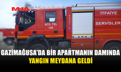 GAZİMAĞUSA’DA APARTMAN DAMINDA YANGIN