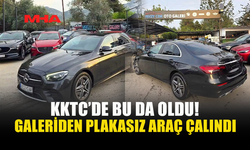 GALERİDEN PLAKASIZ ARAÇ ÇALINDI