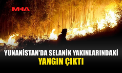 YUNANİSTAN'DA SELANİK YAKINLARINDAKİ KUFALYA BÖLGESİNDE ORMAN YANGINI ÇIKTI