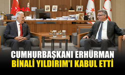 CUMHURBAŞKANI ERHÜRMAN, TDT AKSAKALLAR KONSEYİ BAŞKANI BİNALİ YILDIRIM’I KABUL ETTİ