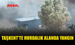 TAŞKENT’TE HURDALIK ALANDA YANGIN MEYDANA GELDİ