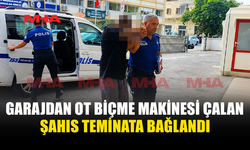 OT BİÇME MAKİNESİ HIRSIZLIĞI ZANLISI TEMİNATA BAĞLANDI