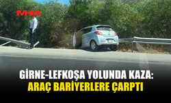 KONTROLDEN ÇIKAN OTOMOBİL BARİYERLERE ÇARPTI