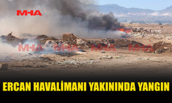 ERCAN HAVALİMANI YAKININDA YANGIN MEYDANA GELDİ