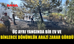 ÜÇ AYRI YANGIN BÜYÜK ZARARA YOL AÇTI