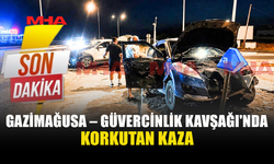 GAZİMAĞUSA GÜVERCİNLİK KAVŞAĞI'NDA TRAFİK KAZASI!