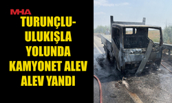 ULUKIŞLA KAVŞAĞINDA KAMYONET YANGINI