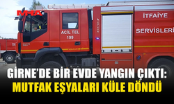 GİRNE'DE BİR EVDE YANGIN MEYDANA GELDİ