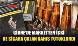 MARKETTE HIRSIZLIK: İÇKİ VE SİGARAYI ALIP ÖDEMEDEN ÇIKTI