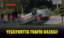 CENGİZ TOPEL HASTAHANESİ ÖNÜNDE KAZA: ARAÇ TAKLA ATTI!
