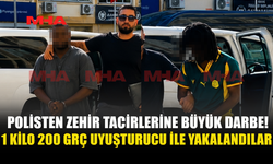 POLİSTEN ZEHİR TACİRLERİNE DARBE! 1 KİLO 200 GRAM HİNTKENEVİRİ İLE YAKALANDILAR