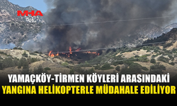 YAMAÇKÖY-TİRMEN YANGININA HAVADAN MÜDAHALE