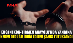 TİRMEN YOLUNDA YANGINA NEDEN OLDUĞU İDDİA EDİLEN ZANLI TUTUKLANDI