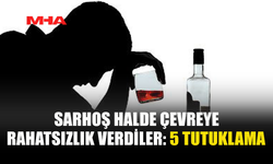 ALKOLÜ FAZLA KAÇIRDILAR, ÇEVREYİ RAHATSIZ ETTİLER