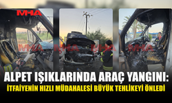 LEFKOŞA’DA SEYİR HALİNDEKİ TİCARİ ARAÇ ALEV ALDI
